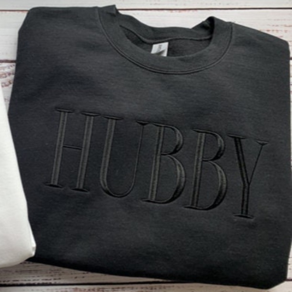 Men's Black 'Hubby' Crewneck Sweatshirt